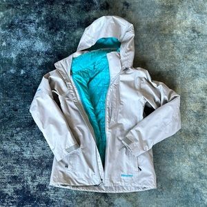 Patagonia Ski/Snow Jacket (Snowbelle 3-in-1) (small) (grey & blue)